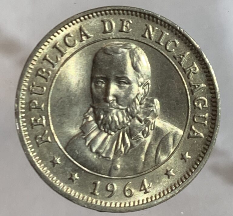 Read more about the article 1964 Nicaragua 10 Centavos  BU NICE COIN