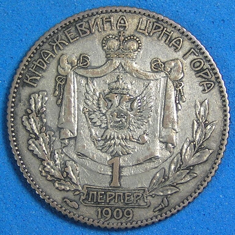 Read more about the article Montenegro 1 Perper Silver Coin 1909  KM-14  Combined Shipping