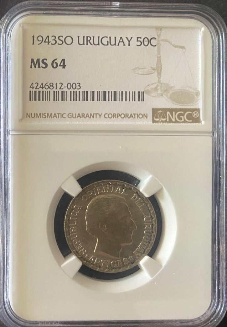 Read more about the article URUGUAY  1943  SO  50C  NGC MS 64