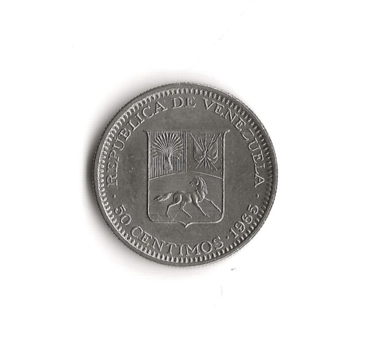 Read more about the article 1965 Venezuela – 50 Centimos – 579 – Nickel – 3.5g