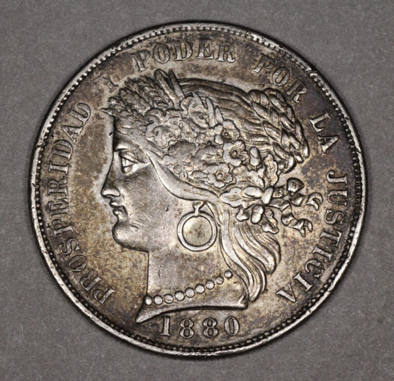Read more about the article 1880 Peru Silver 5 Pesetas -Mount Removed-