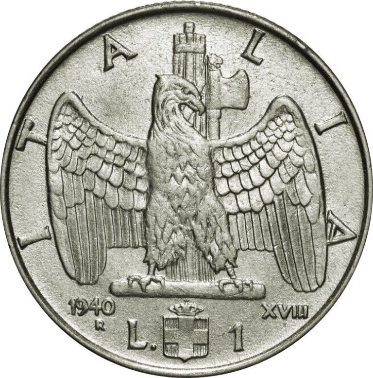 Read more about the article ITALY 1 LIRA Coin – vintage ww2 mussolini eagle stainless – FREE SHIPPING