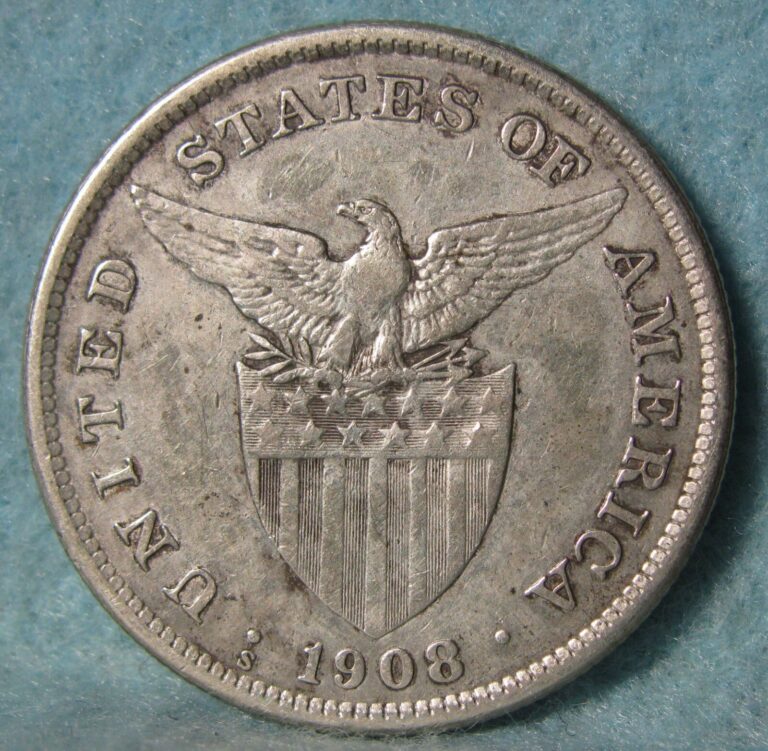 Read more about the article 1908-S US Philippines 1 Peso World Silver Coin #634