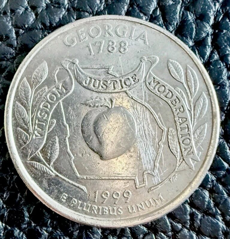 Read more about the article 1999 Georgia “1788” Peach State Quarter. Check out the coin to see Errors.