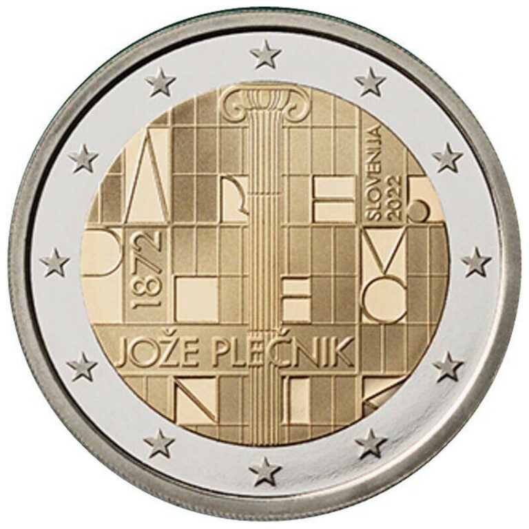 Read more about the article 2022 Slovenia € 2 Euro Uncirculated UNC Coin Joze Plecnik 150 Years