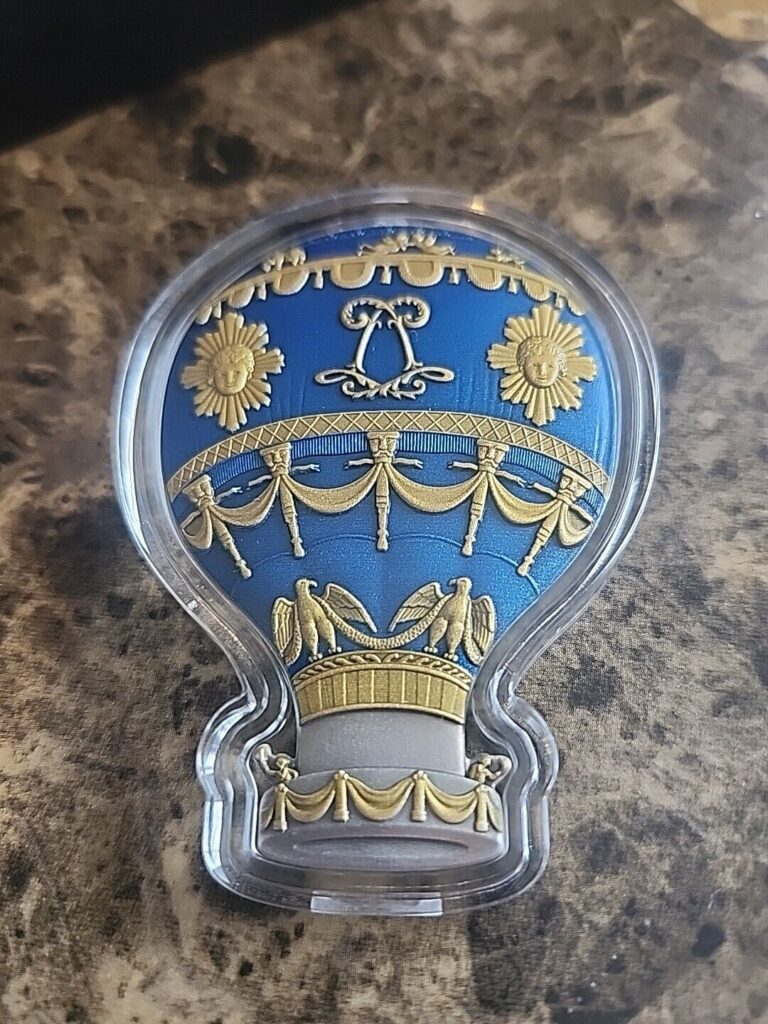 Read more about the article Hot Air Balloon 2 oz 25 Francs Antique finish Silver Coin Burundi 2023 Mint Cond