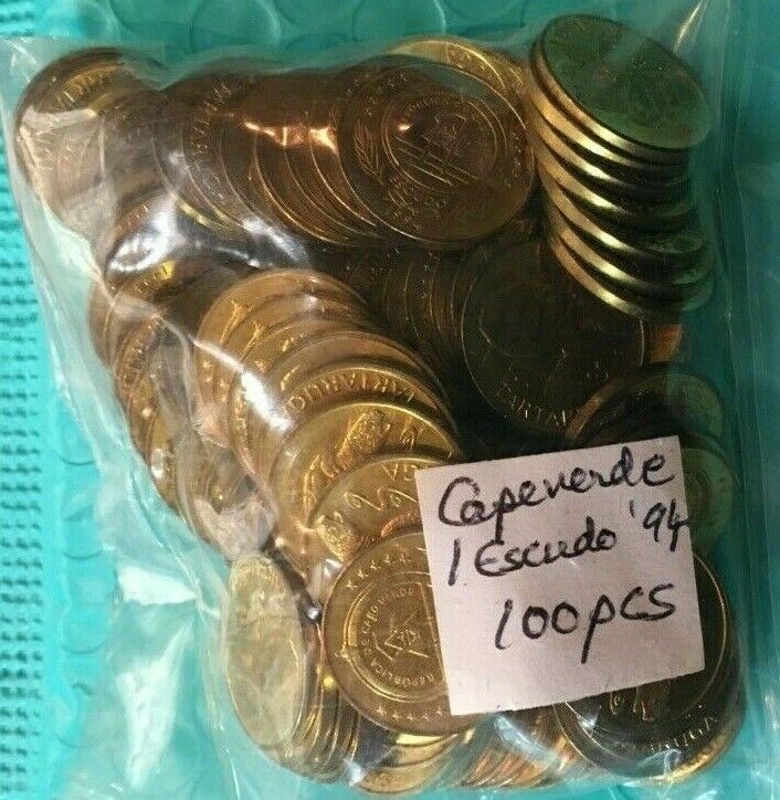 Read more about the article CAPE VERDE 1 ESCUDO KM-27 x 100 Pcs Lot 1994 TARTAUGA SEA TURTLE UNC COIN ANIMAL