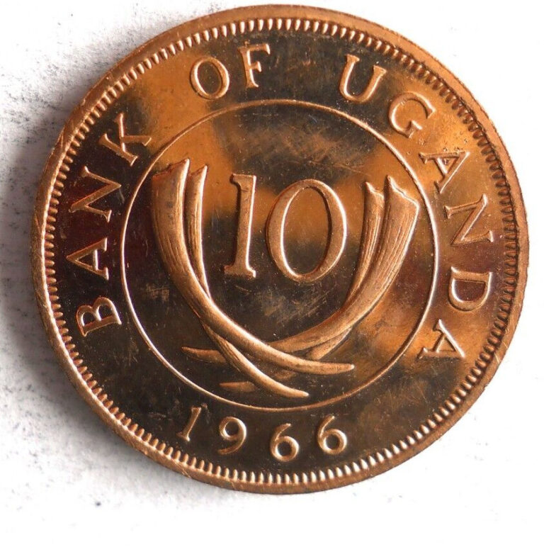 Read more about the article 1966 UGANDA 10 CENTS – PROOF – Exotic Coin – FREE SHIPPING – Africa Bin #1