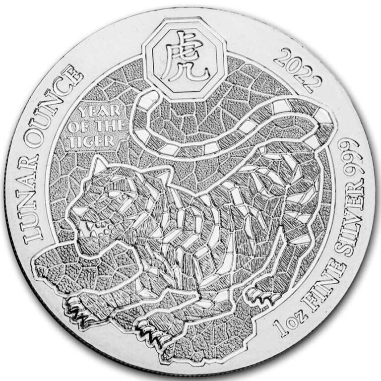 Read more about the article 2022 Rwanda Lunar Ounce – Year of the Tiger  1 oz Silver Coin  BU