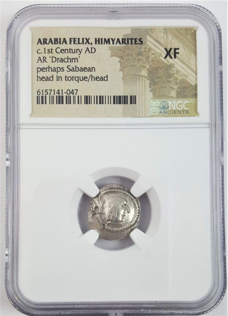 Read more about the article Arabia Felix Himyarites 1st Century Coin – NGC Certified XF Free Shipping!