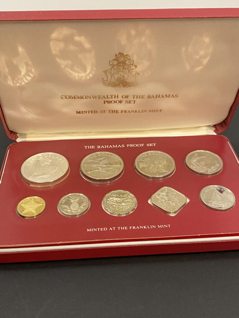 Read more about the article 1985 Bahamas Silver Proof Coin Set by The Franklin Mint W COA and Case ~ RARE YEAR