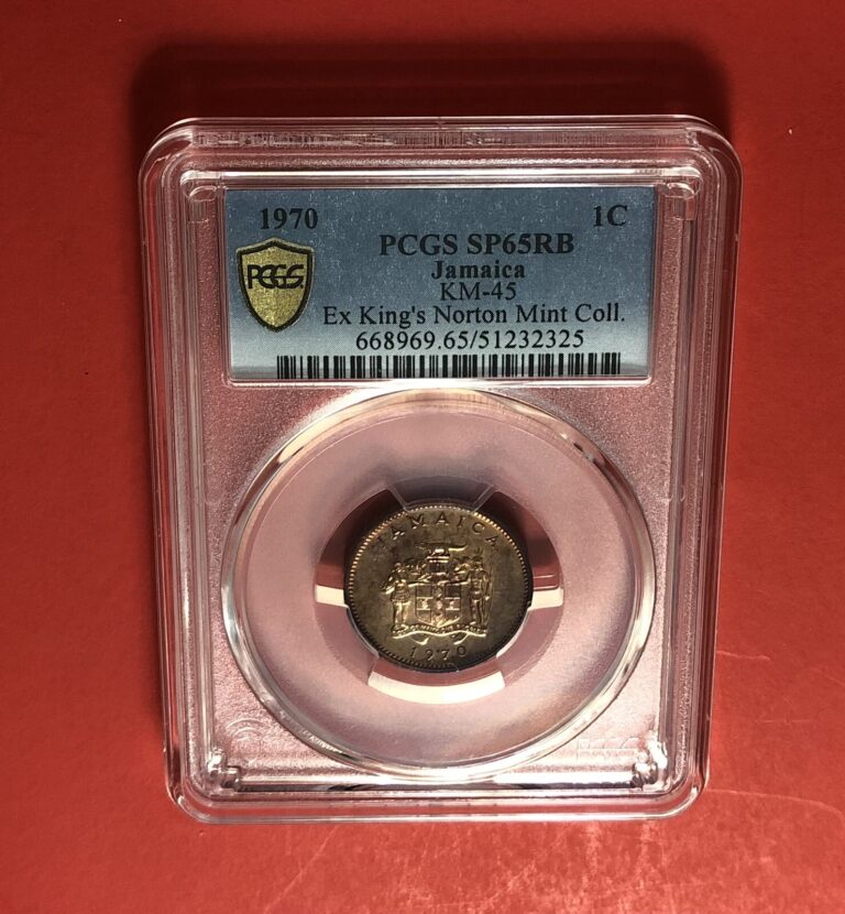 Read more about the article JAMAICA-1970-OUTSTANDING 1 C COIN  GRADED BY PCGS SP65 RB.