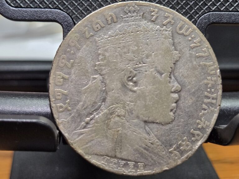 Read more about the article SILVER ETHIOPIA 1 BIRR 1895 (1903) MINTAGE  459K.