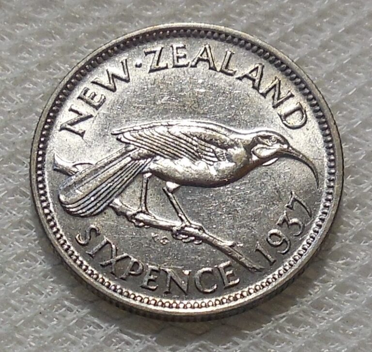 Read more about the article 1937 NEW ZEALAND SILVER SIXPENCE COIN HIGH GRADE