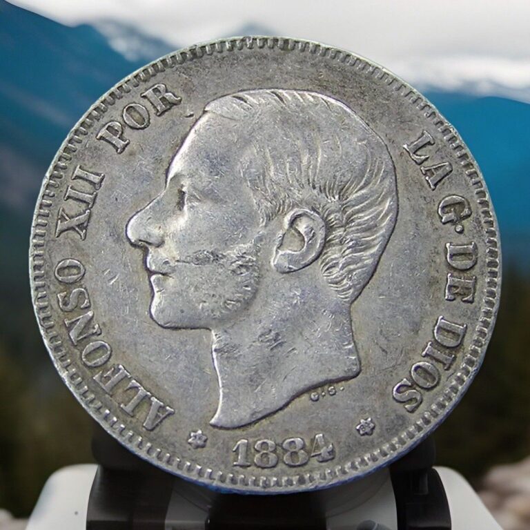 Read more about the article 1884 MSM SPAIN 🇪🇸 2 Pesetas .835 Silver Coin King Alfonso XII ~ Star Dates!