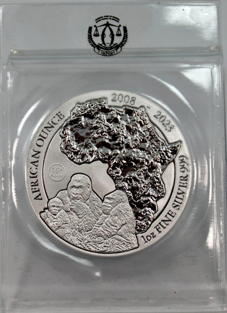 Read more about the article Rwanda  2023 Wildlife Series Series Silver 1 oz  Gorilla Mint Sealed !!
