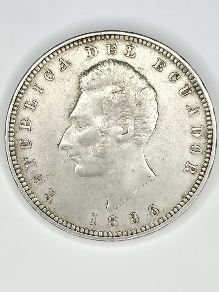 Read more about the article 1888 ECUADOR SILVER 1 SUCRE HEATON BIRMINGHAM