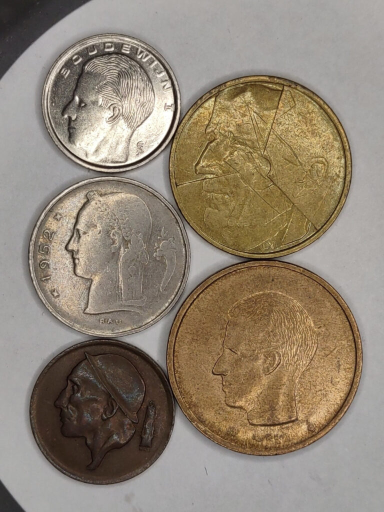 Read more about the article Belgium coins lot of 5 different ones