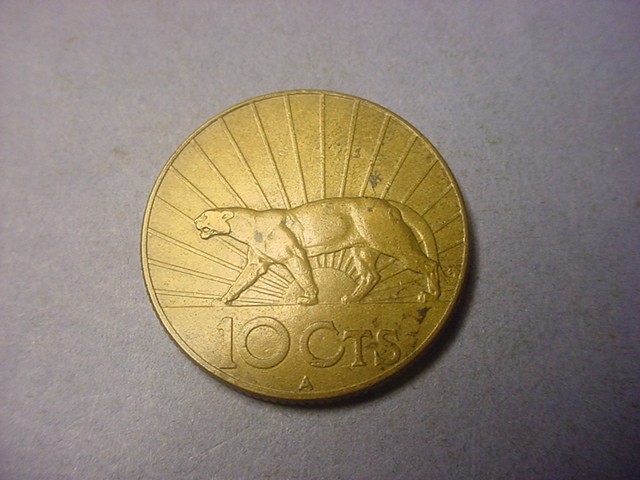 Read more about the article Uruguay 10 Centesimos Stalking Puma 1936 #89696