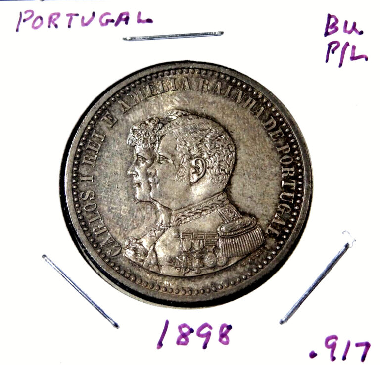 Read more about the article 1898 Portugal 500 Reis World .917 Portuguese Silver Coin