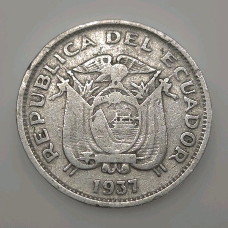 Read more about the article 1937 Ecuador 20 Centavos Old World Coin KM 77.1 (stk138)