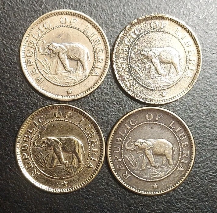Read more about the article 1937 Liberia Half 1/2 Cent Lot 4 Cleaned Coins WWII Era KM 10 Elephant Palm Tree