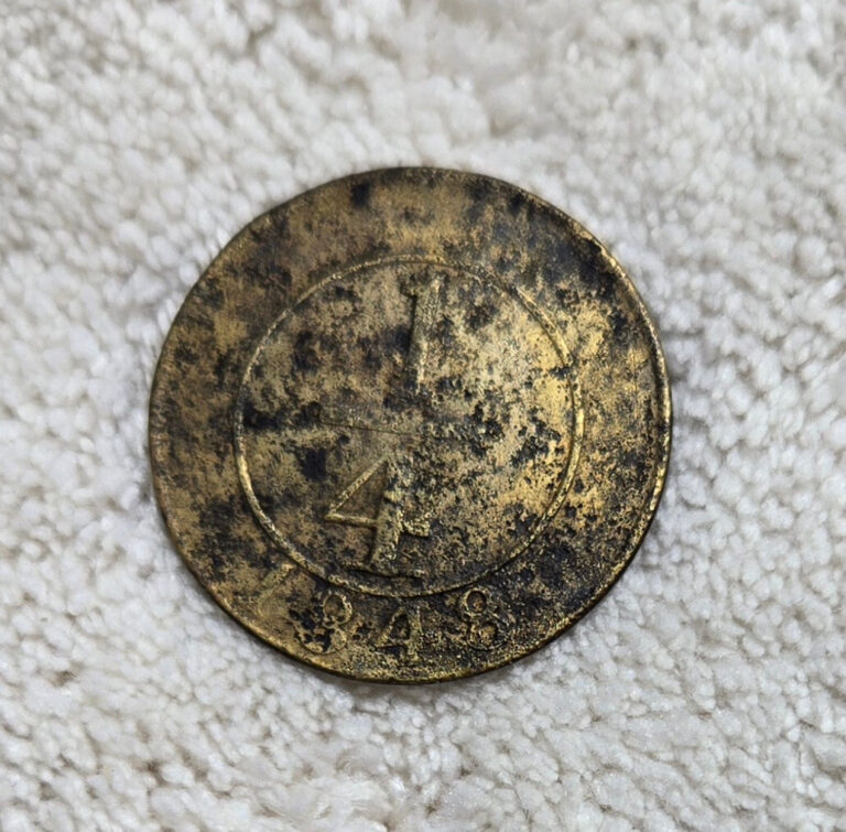 Read more about the article Dominican Republic – 1848 1/4 Real – 1st coin of the Dominican