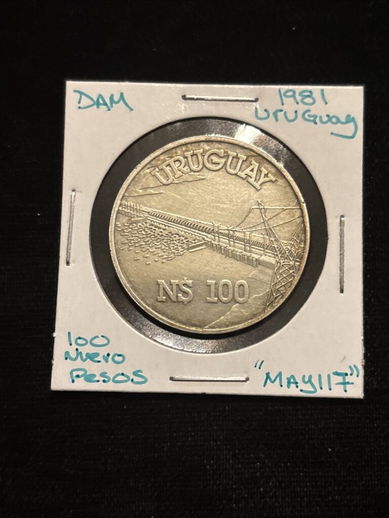 Read more about the article 1981 Uruguay $100 Nuevo Pesos Silver “may117” Hydroelectric Dam