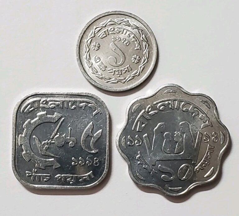 Read more about the article Bangladesh 3 Coins Set 1  5  10 Poisha UNC Coins