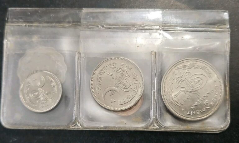 Read more about the article PAKISTAN GREEN WALLET COIN SET 1 RUPEE 1948  6 COINS 1964 (#20121)
