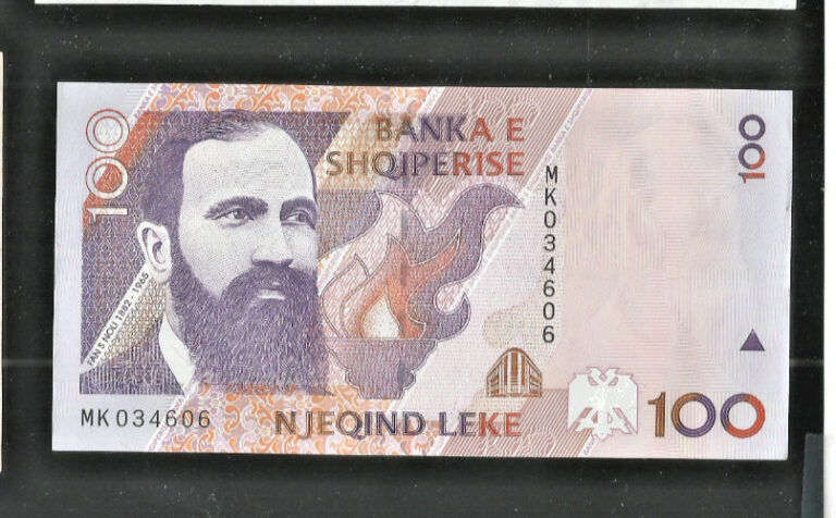Read more about the article Albania Albanien Albanie 100 Leke 1996 UNC