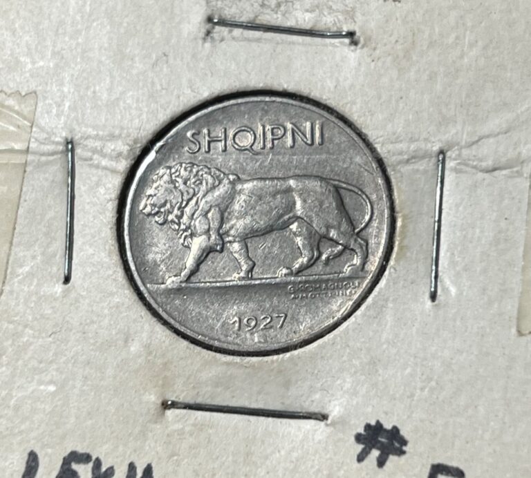 Read more about the article 1927 ALBANIA 1/4 Leku Key Date Low Mintage (756k) World Coin. Ships Free!