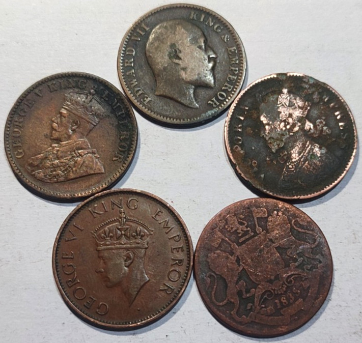Read more about the article EAST INDIA   BRITISH INDIA QUARTER ANNA 5 OLD COINS – GEORGE  VICTORIA  EDWARD