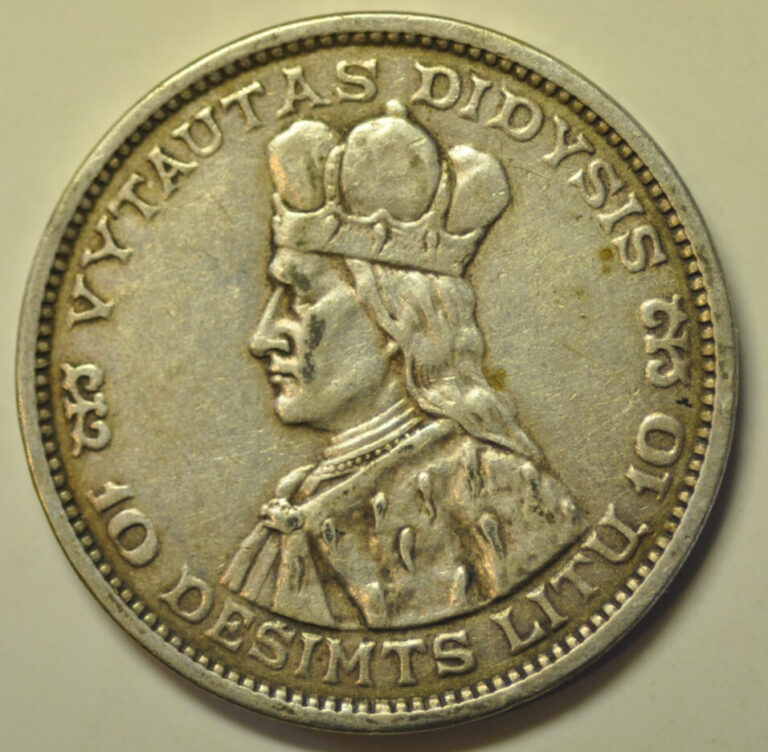 Read more about the article mw27739 Lithuania Silver 10 Litu 1936 – Vytautas The Great KM#83