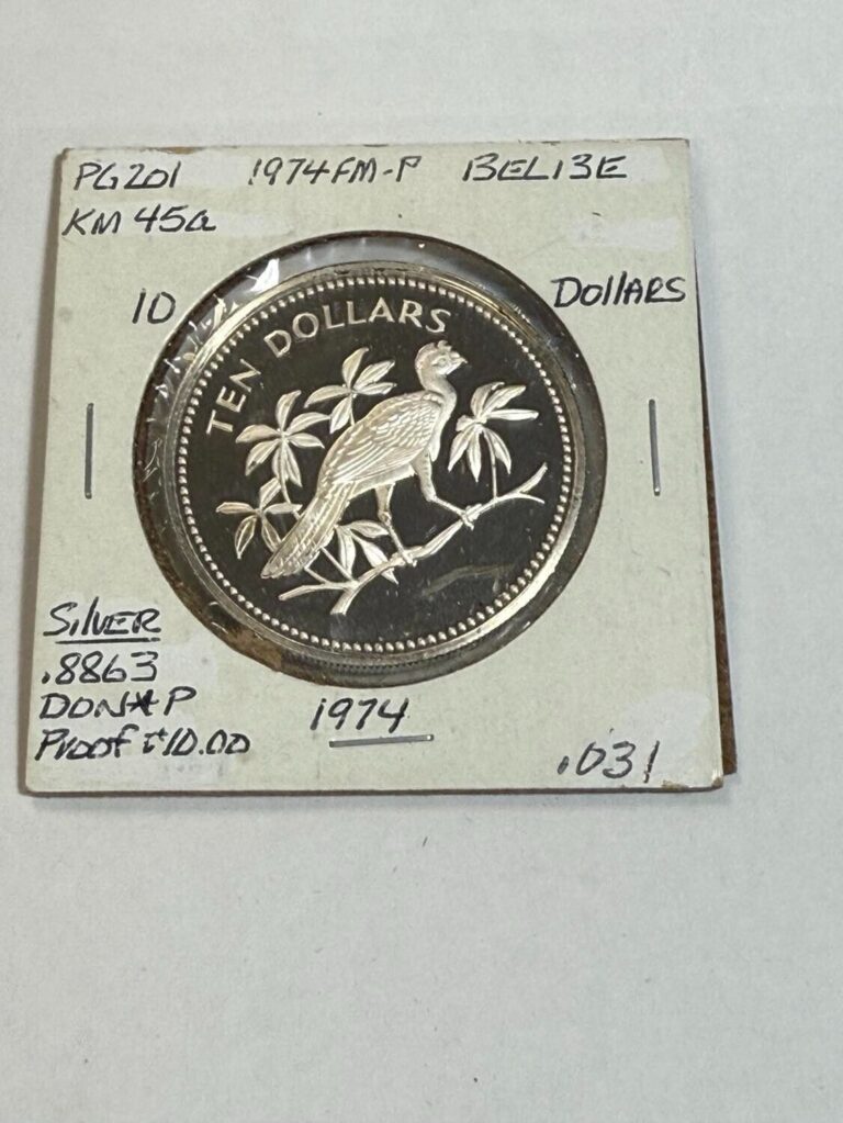 Read more about the article 1974 BELIZE SILVER $10 DOLLARS COIN PROOF
