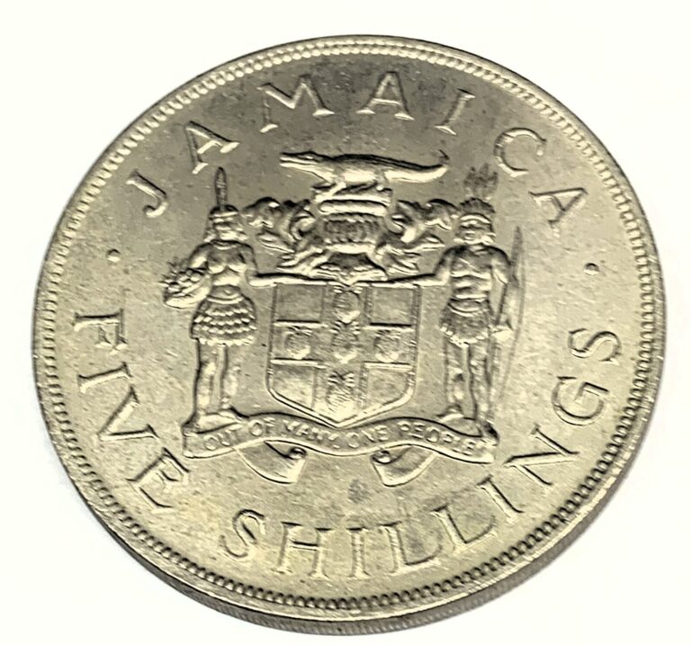 Read more about the article # C1481   JAMAICA   COIN     5  SHILLINGS   1966