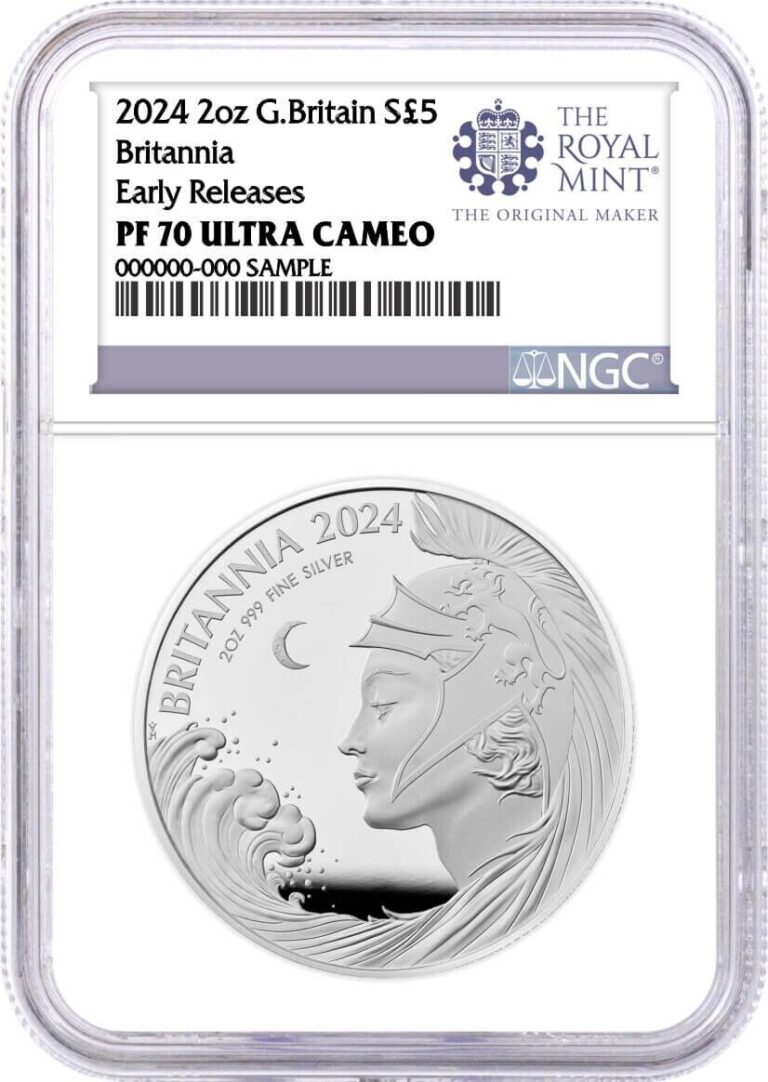 Read more about the article 2024 G. Britain £5 2oz Proof Silver Britannia NGC PF70 UCAM Early Releases