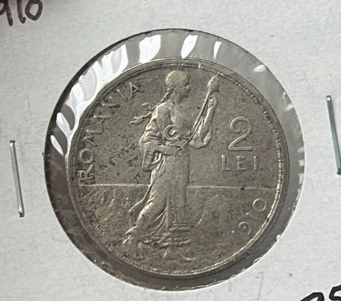 Read more about the article 1910 Romania 2 Lei – Silver L2