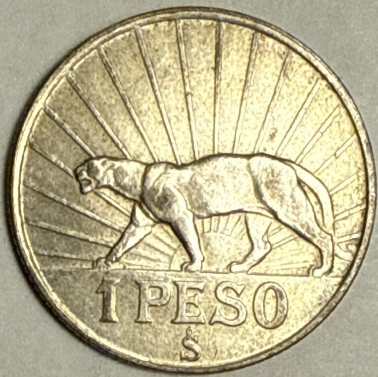 Read more about the article 1942 Uruguay 1 Peso Puma – A/U Silver .720