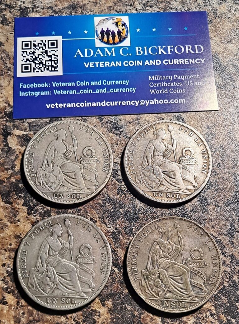 Read more about the article 1923/24/26/34 Peru Un Sol Lot. 0.500 Silver