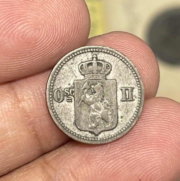Read more about the article 1874 Norway 10 Ore Silver Coin 2 Year Type High Value