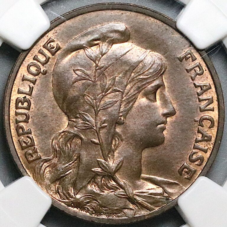 Read more about the article 1904 NGC MS 65 France 10 Centimes RB Marianne Dupuis Mint State Coin (23122002D)