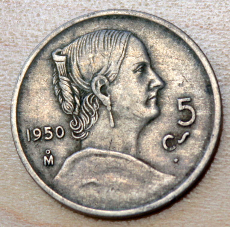Read more about the article 1950 Mexico 5 Centavos Josefa Ortiz