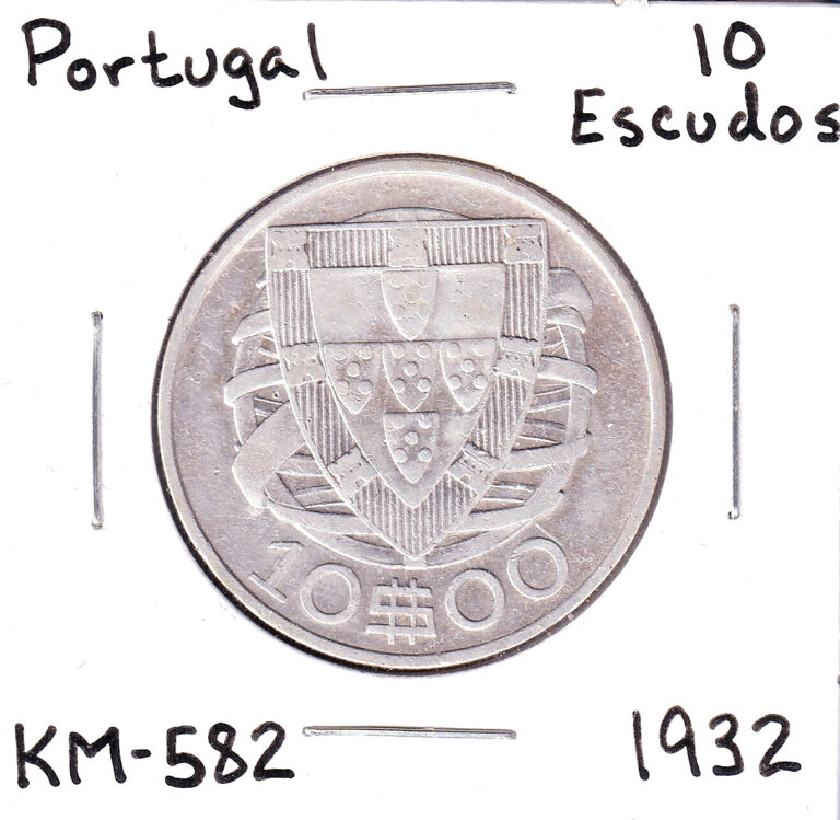 Read more about the article 1932 Portugal 10 Escudos (KM-582) .3356 ASW Silver!!!