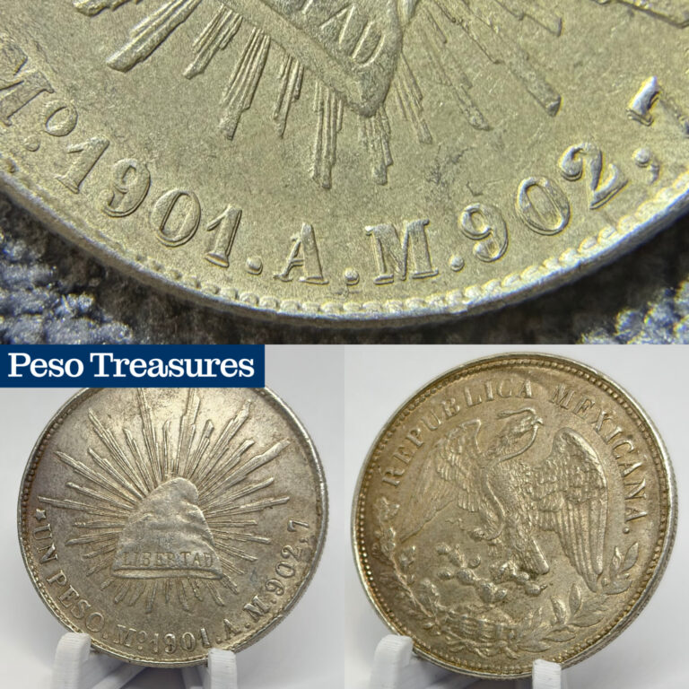 Read more about the article 1901 Mexico Un Peso Silver Coin – Major Double Die Error | Nicer Condition