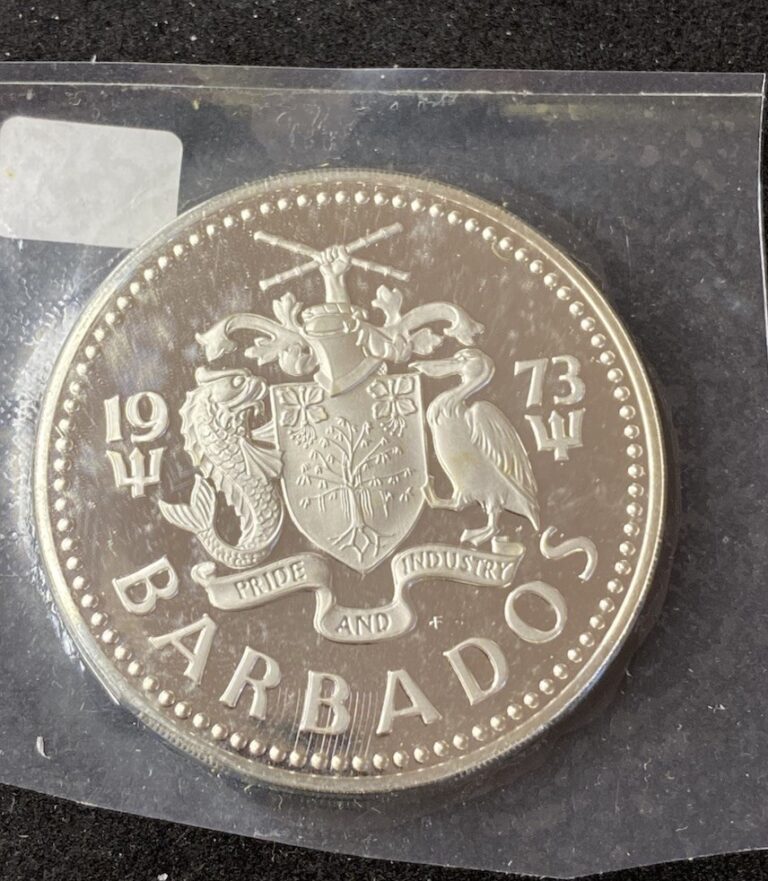 Read more about the article 1973 Barbados $10 Dollars 0.9250 Silver ASW 1.1271 Oz Free Shipping