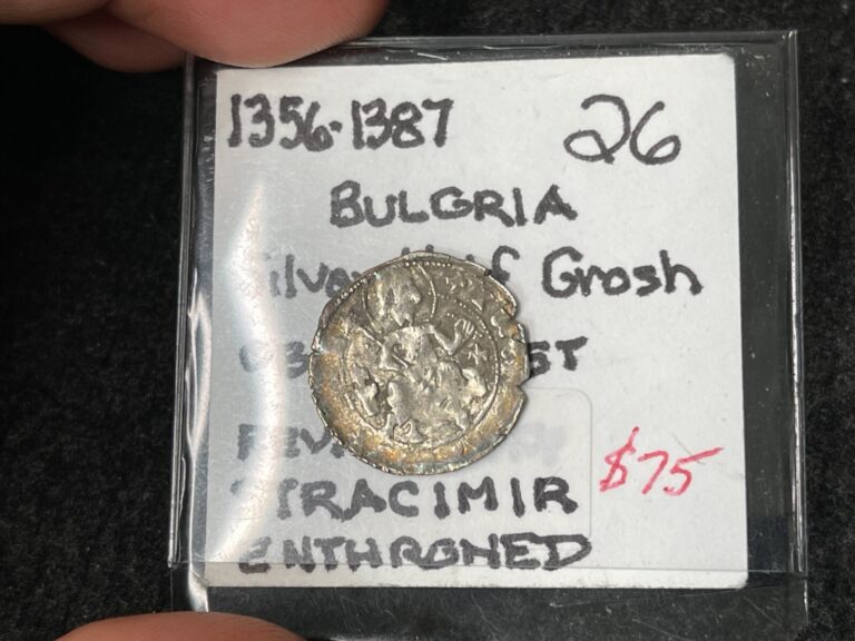 Read more about the article 1356-1387 Bulgaria Silver Half Grosh Coin