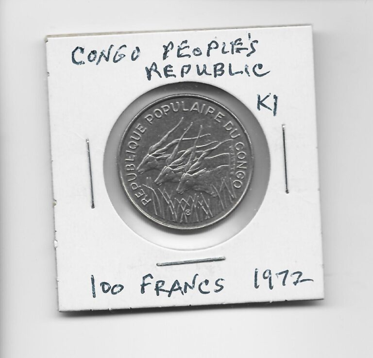 Read more about the article Congo People’s Republic (now Central African States) 100 Francs 1972 K1 Eland