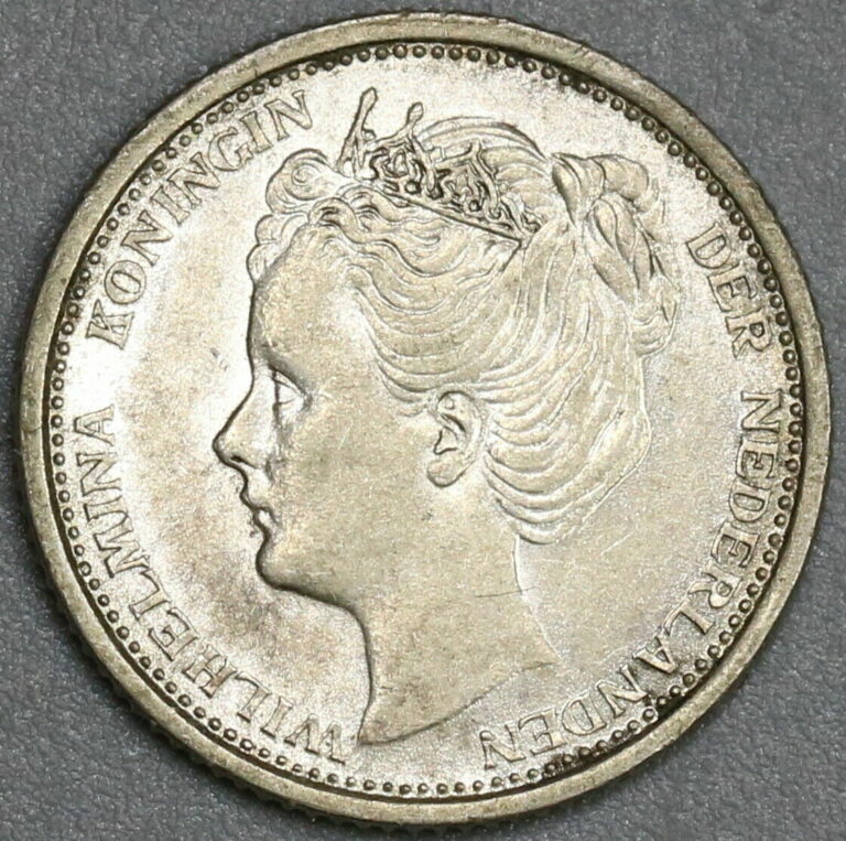 Read more about the article 1904 Netherlands 10 Cents AU Queen Wilhelmina Silver Coin (2106024R)