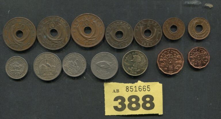 Read more about the article Set of  14  coins  of   British East Africa and Uganda